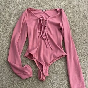 Free People tie up bodysuit